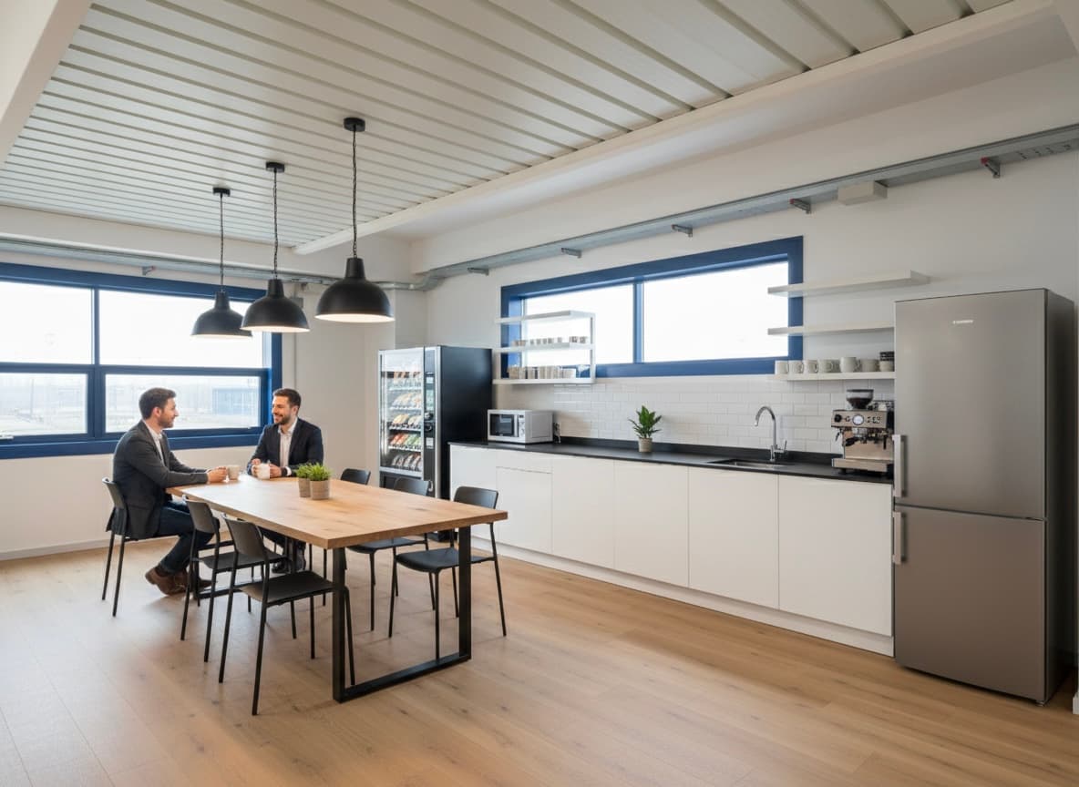 Cucina attrezzata con macchina caffè professionale - Altrove Coworking Viareggio